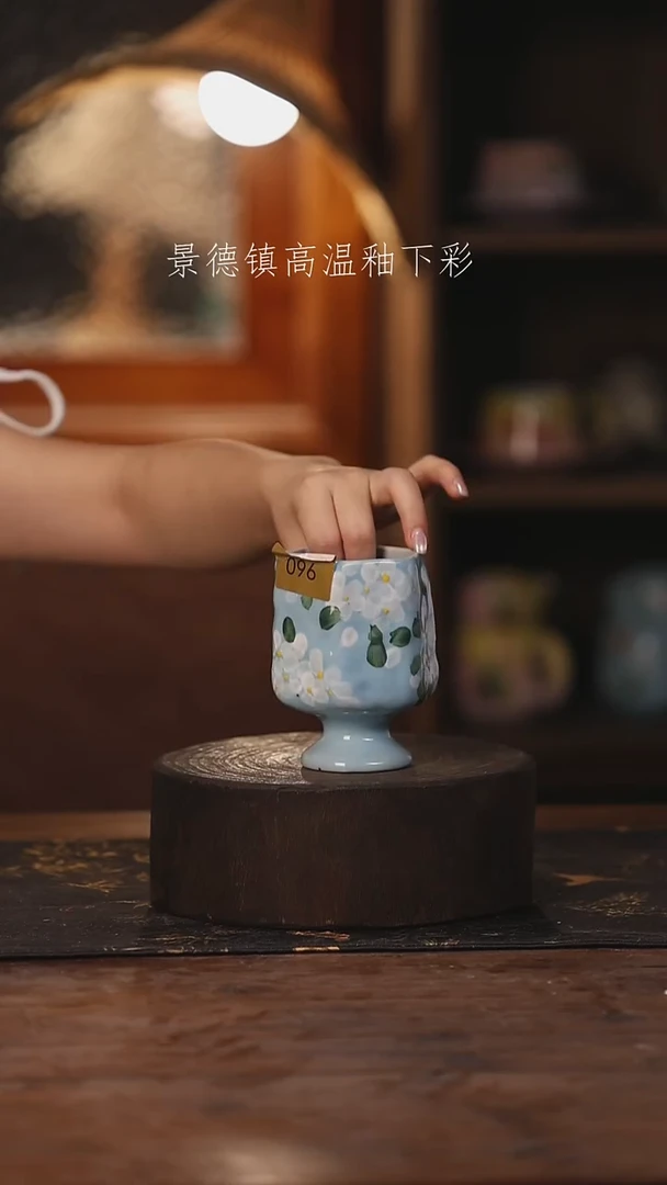 陶瓷景德镇高温釉下手绘陶瓷096