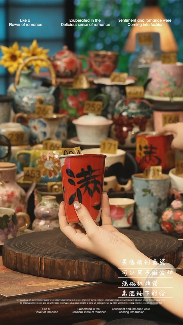 陶瓷景德镇高温釉下彩手工手绘款式