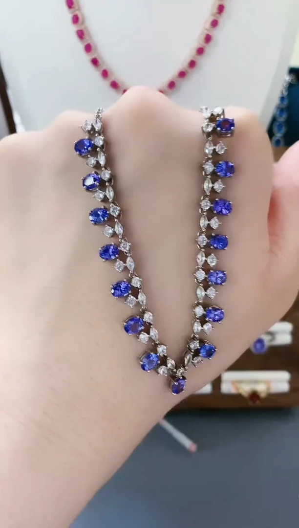 【闪购商品】坦桑石颈饰银S925镶嵌84-20