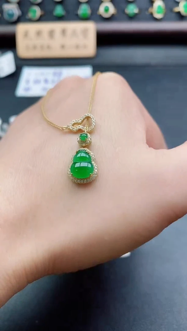 套链银S925镶嵌翡翠1