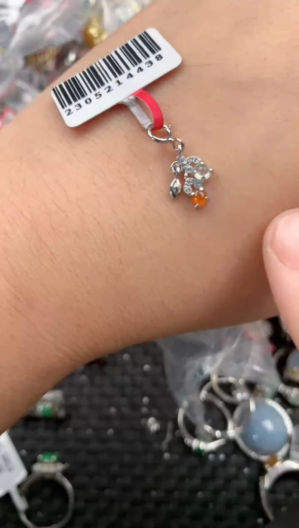 银S925镶嵌戒指翡翠999    6