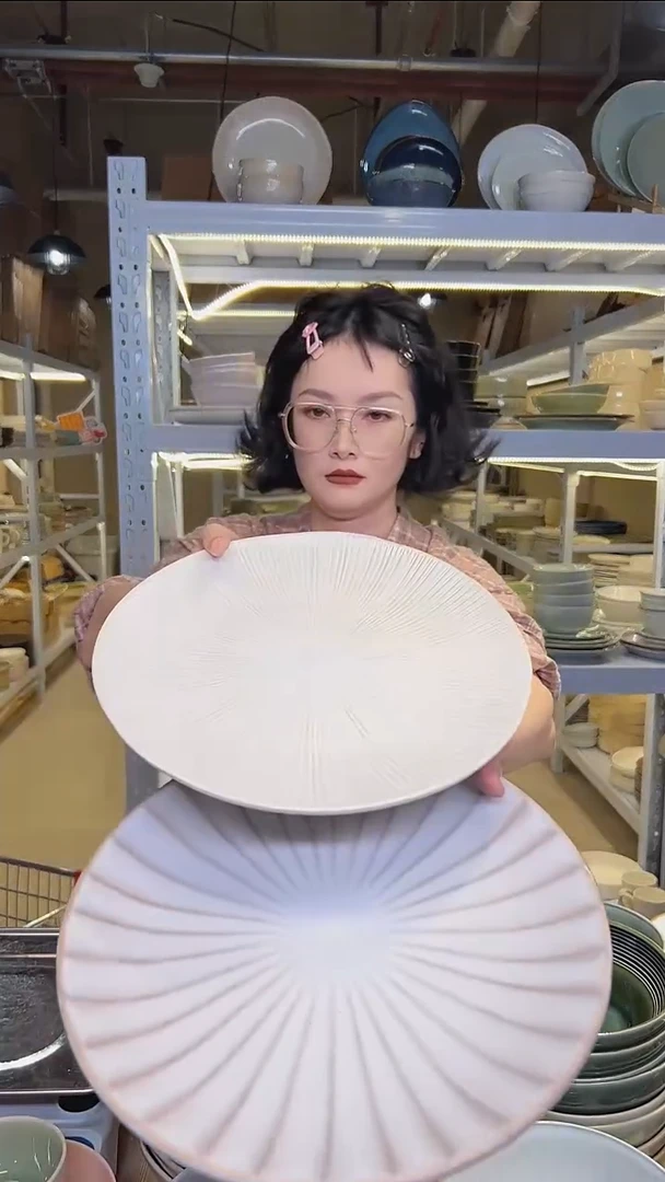 瓷54外贸尾货高温釉下彩陶瓷餐具默认微瑕