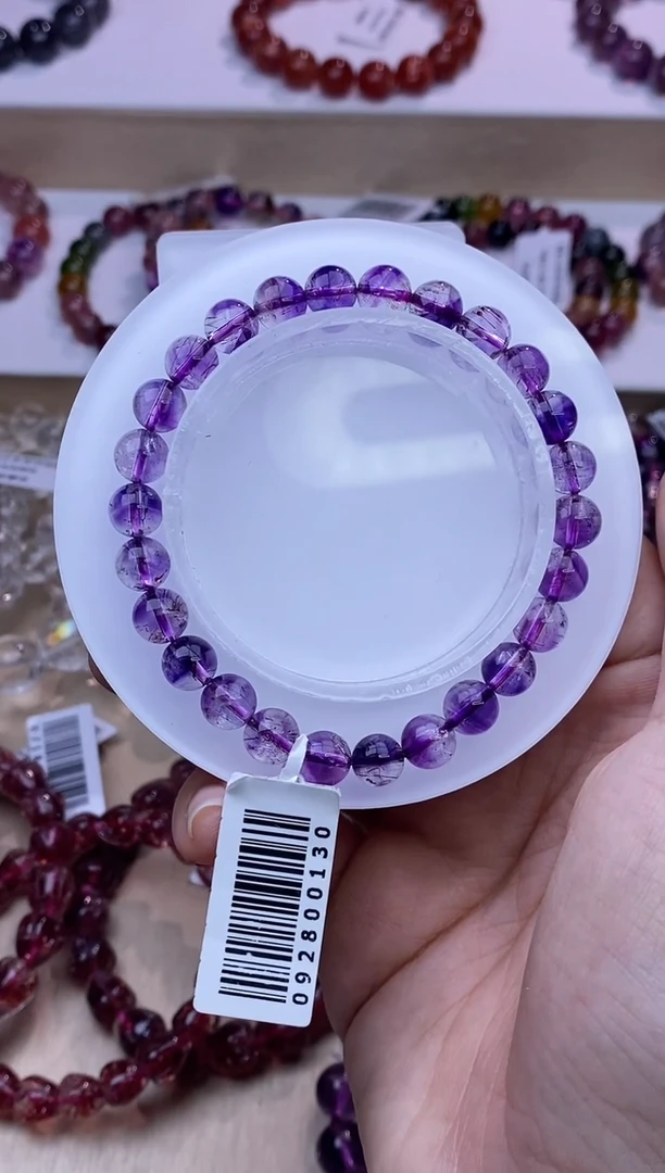 水晶手链未镶嵌紫莓超七7m+