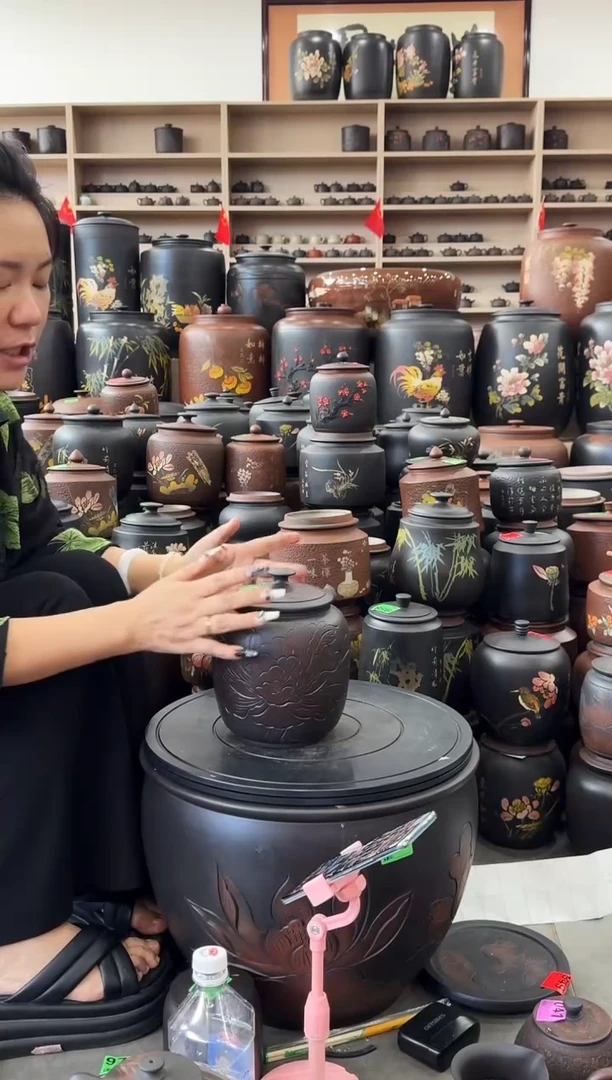 瑕疵茶叶罐  007 冬瓜牡丹花