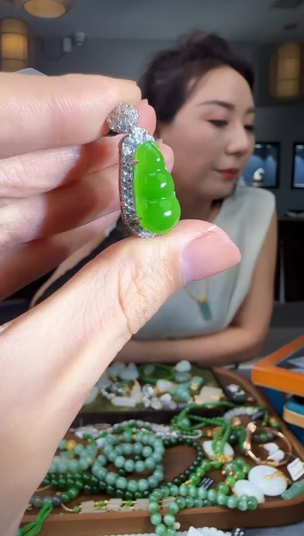 吊坠(不含链)银S925镶嵌和田玉1