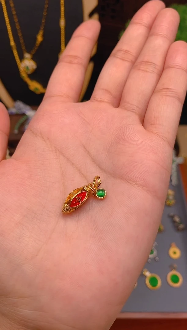 【闪购商品】翡翠吊坠(不含链)银S925镶嵌五路财神