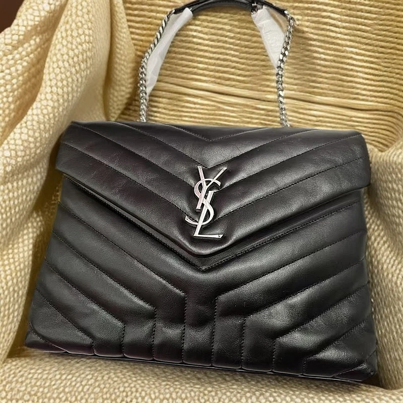 95新 YSL/圣罗兰 黑色泡芙包 5555