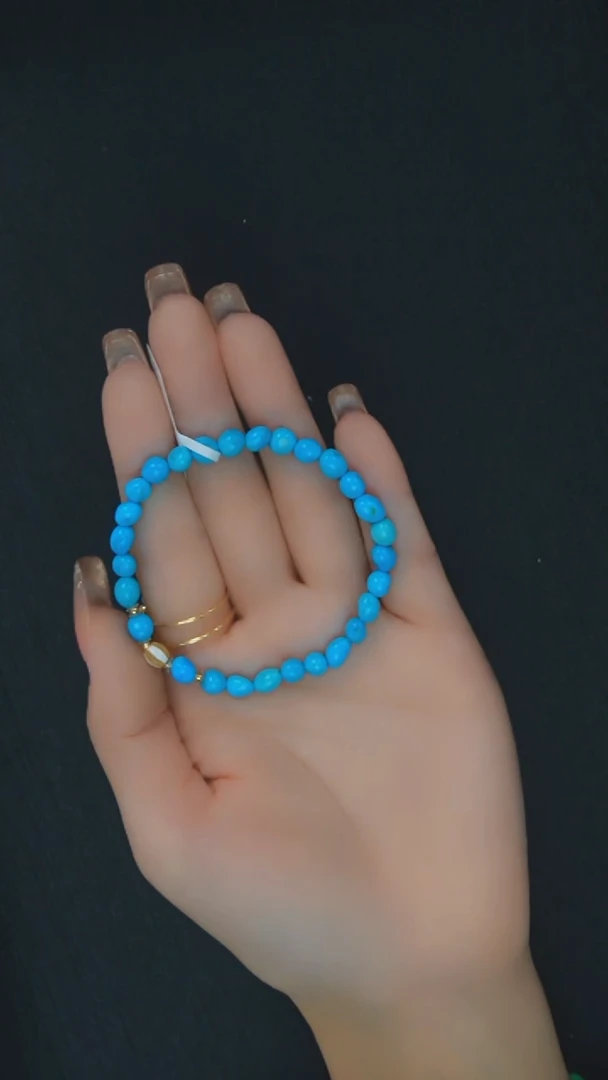 绿松石未镶嵌手链发货一件