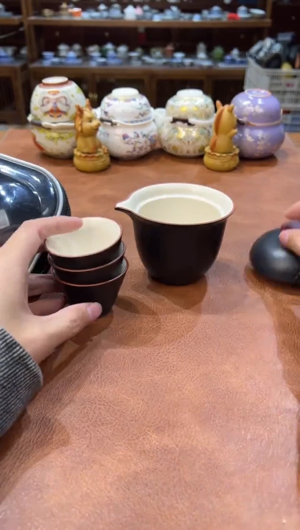 真的很便宜会开片的旅行茶具