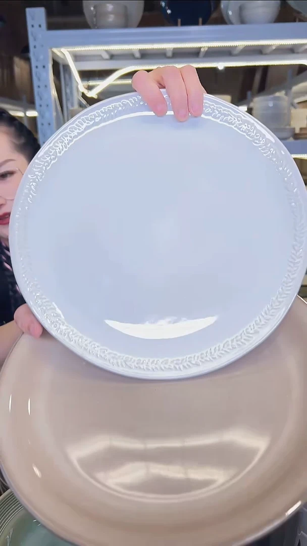 瓷79（十寸）外贸尾货高温釉下彩陶瓷餐具默认微瑕
