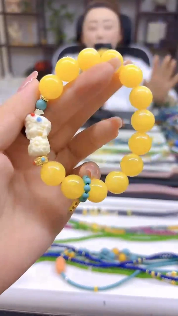 未镶嵌蜜蜡手链DIY款S137