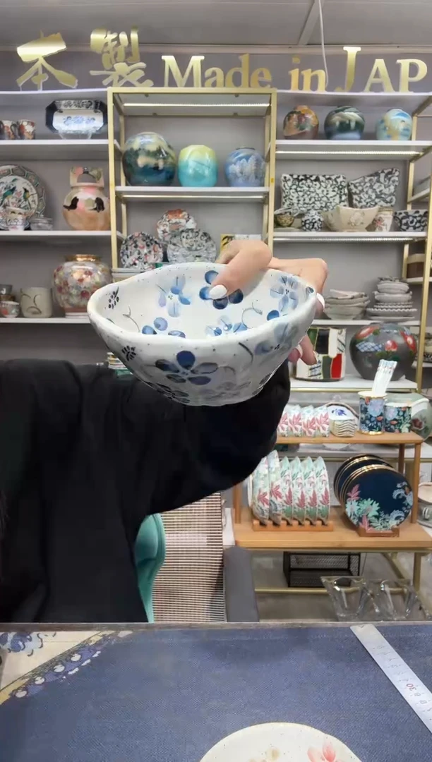 瓷灶师窑13厘米钵一只装蓝色