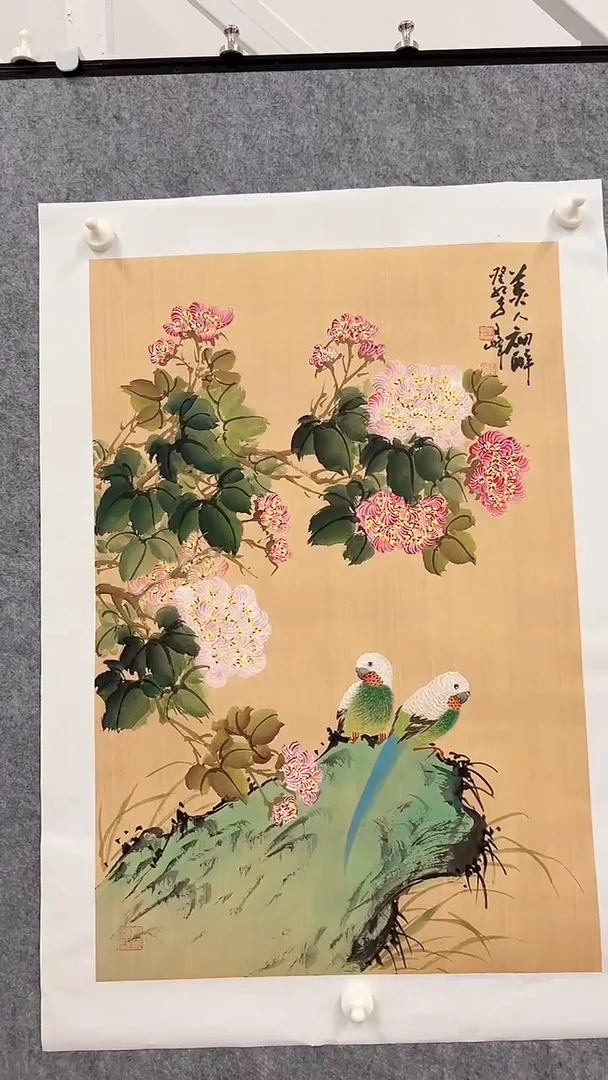 国画李文峰2.8平尺仿古花鸟