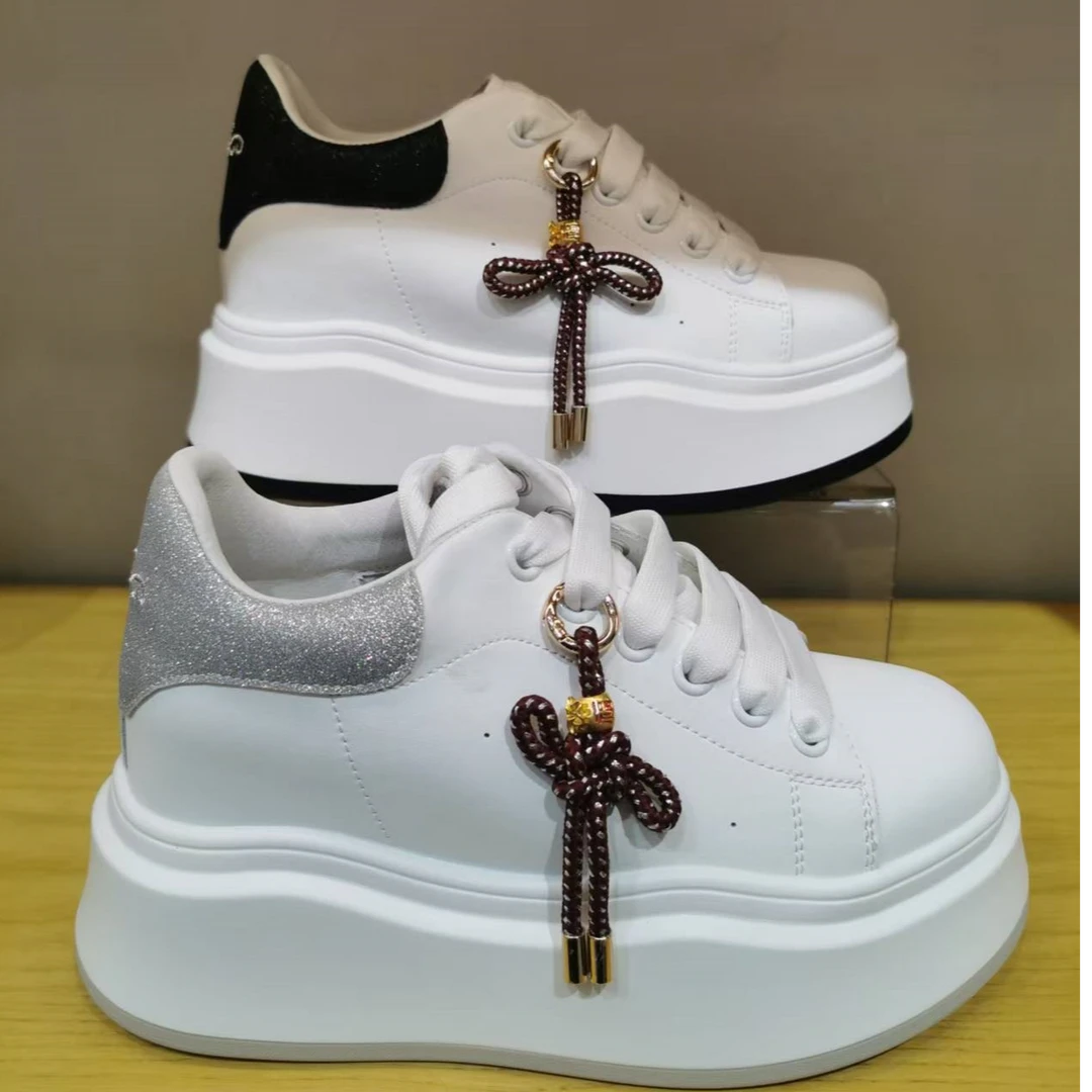 Safiya/索菲娅春季蛇年限定款潮酷休闲百搭增高厚底小白鞋休闲鞋