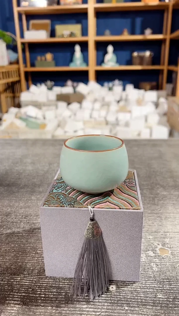 【闪购商品】其他祥泥天青汝窑罗汉杯礼盒装