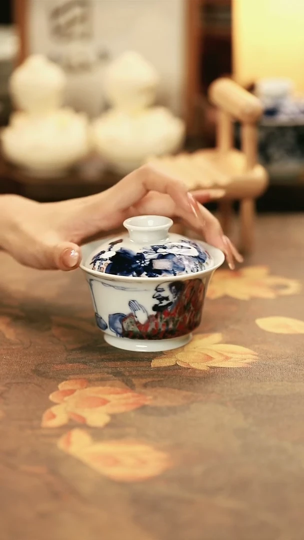 陶瓷手工手绘茶器-12