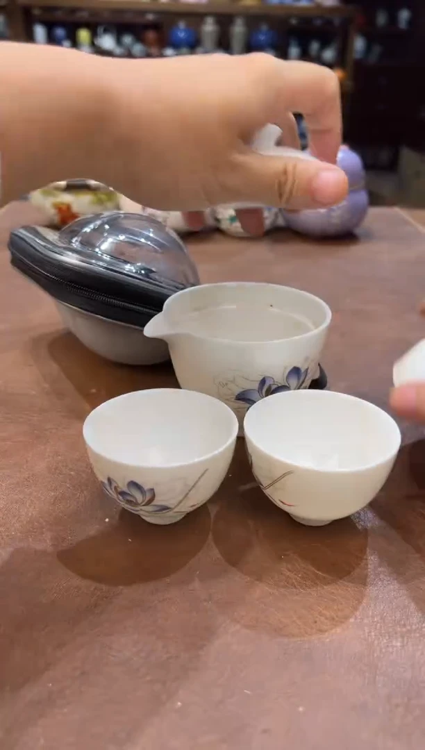 真的很便宜超好看会开片的旅行茶具