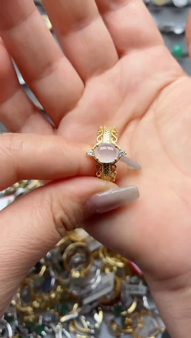 银S925镶嵌戒指翡翠.