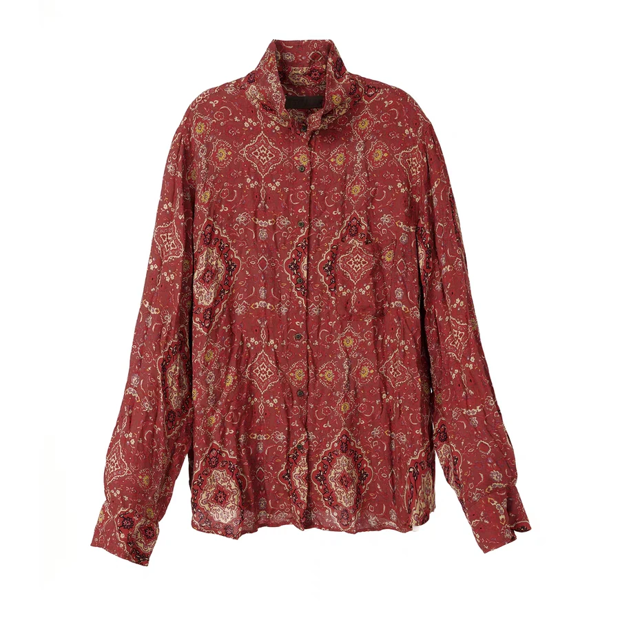 25SST001-2 印花衬衣开衫上衣 自然原创设计