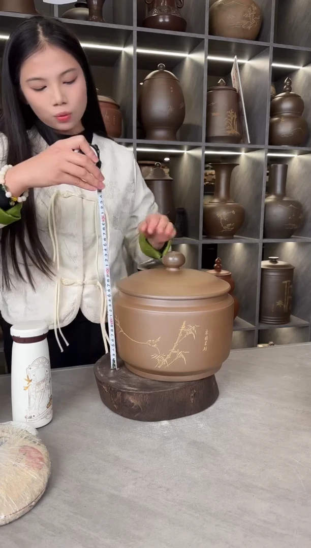 【闪购商品】罐本陶手作坭兴陶2-3斤装茶叶罐手工痕迹