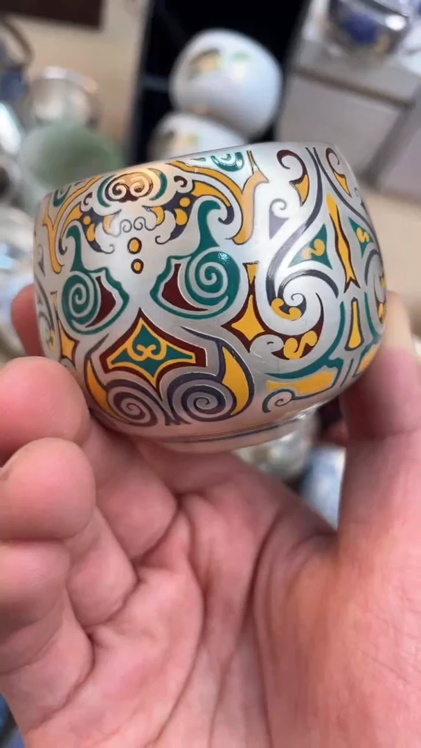 【闪购商品】瓷片@@@@@@@@@@@@金银错饕餮主人杯