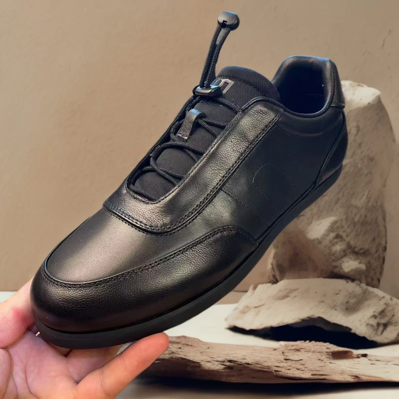 秋季新款休闲皮鞋男士鞋男款运动休闲鞋皮鞋鞋子圆头