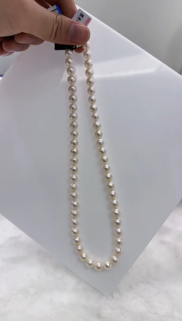 【闪购商品】淡水珍珠DA银S925镶嵌ss138 项链带大证8