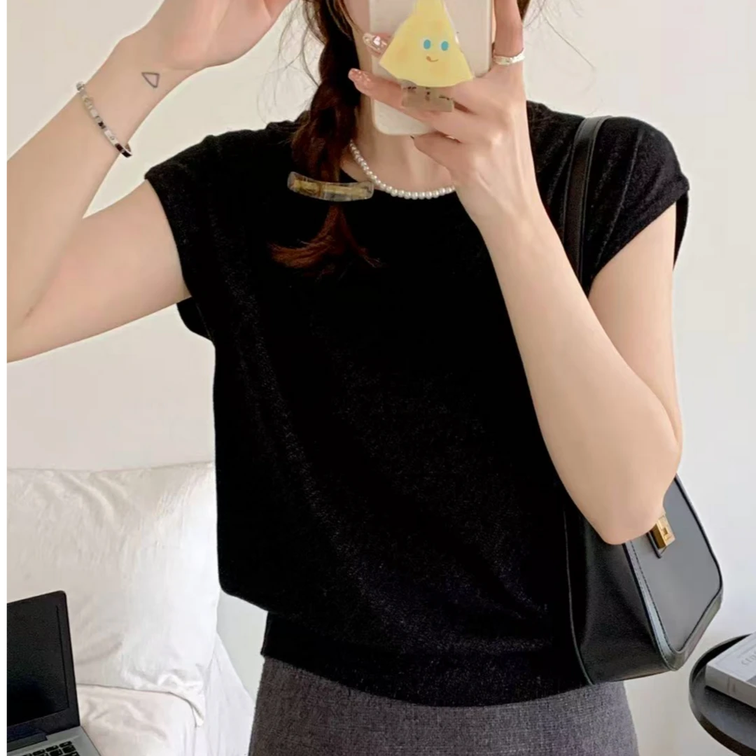 730#飞飞袖针织衫显瘦时尚百搭圆领25