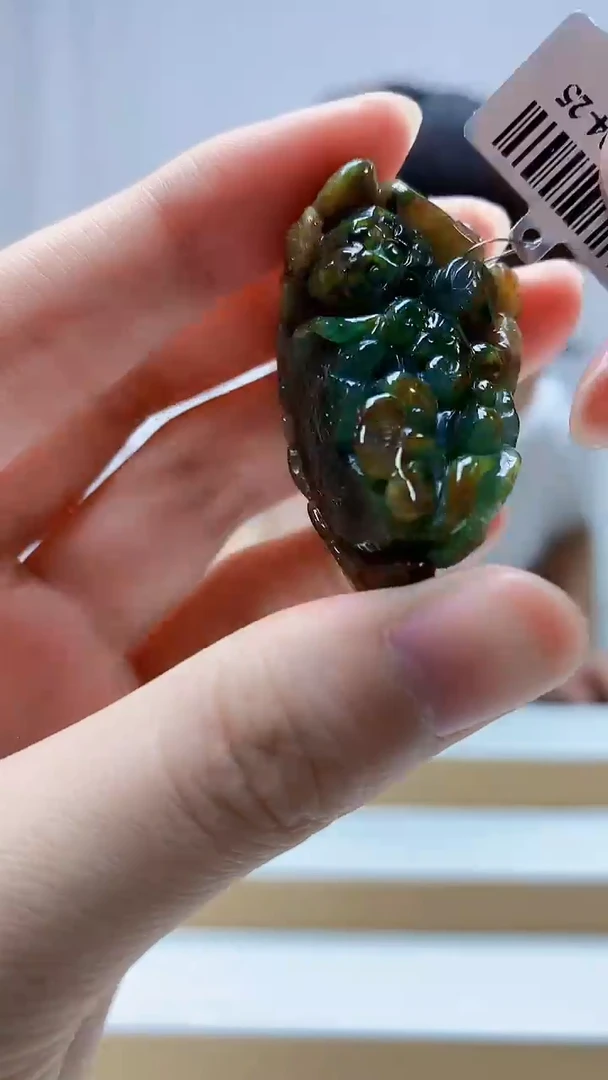 未镶嵌定制翡翠4868zm-毛货挂件24事事如意