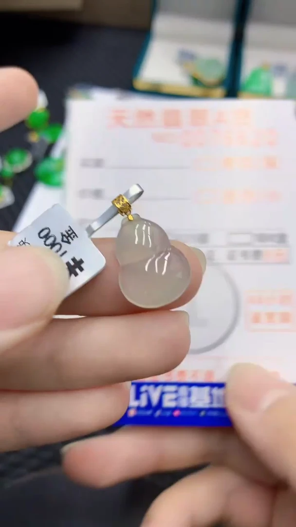 翡翠18K金镶嵌颈饰       1