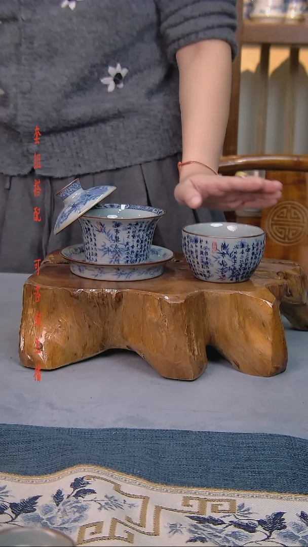 简装家用款2件套 老陶泥开片纹陶瓷茶具