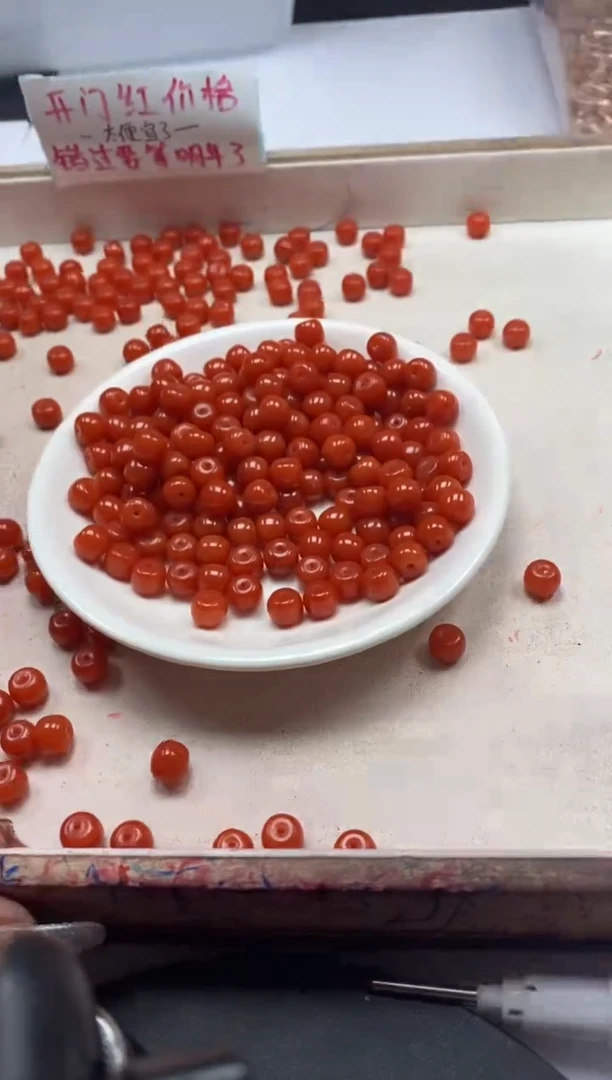 【闪购商品】南红玛瑙颈饰未镶嵌w2255满肉南红老型8*7mm*20颗