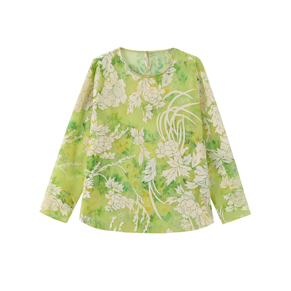 【青鸾雾纱】轻薄新中式提花上衣1527