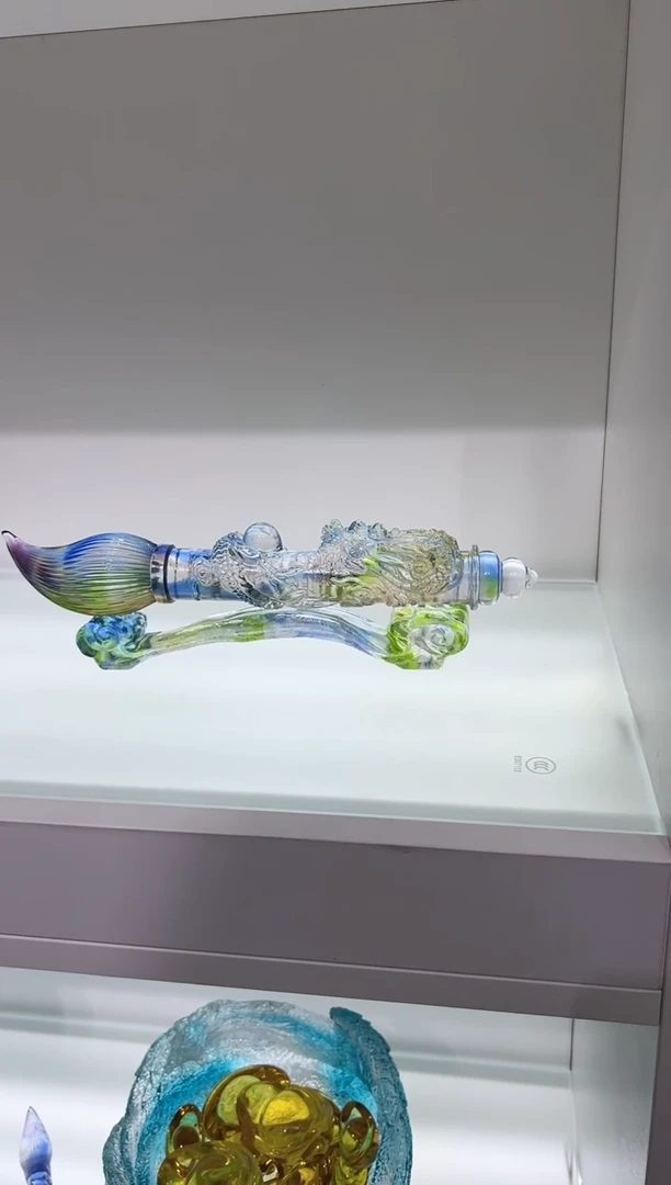 【闪购商品】泥塑古法琉璃毛笔大号摆件