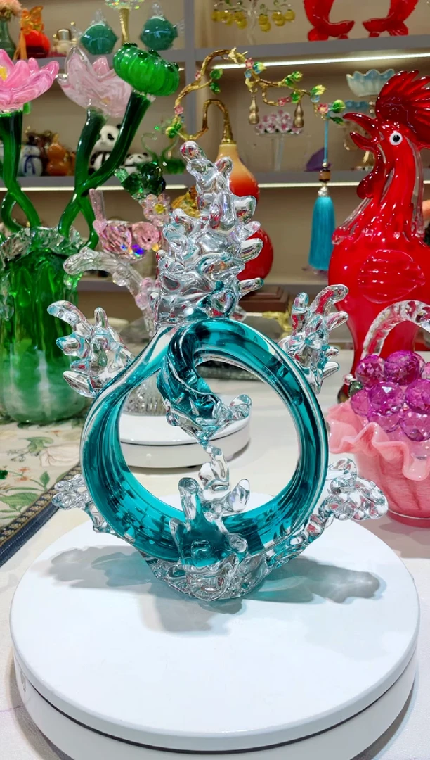 琉璃风生水起摆件