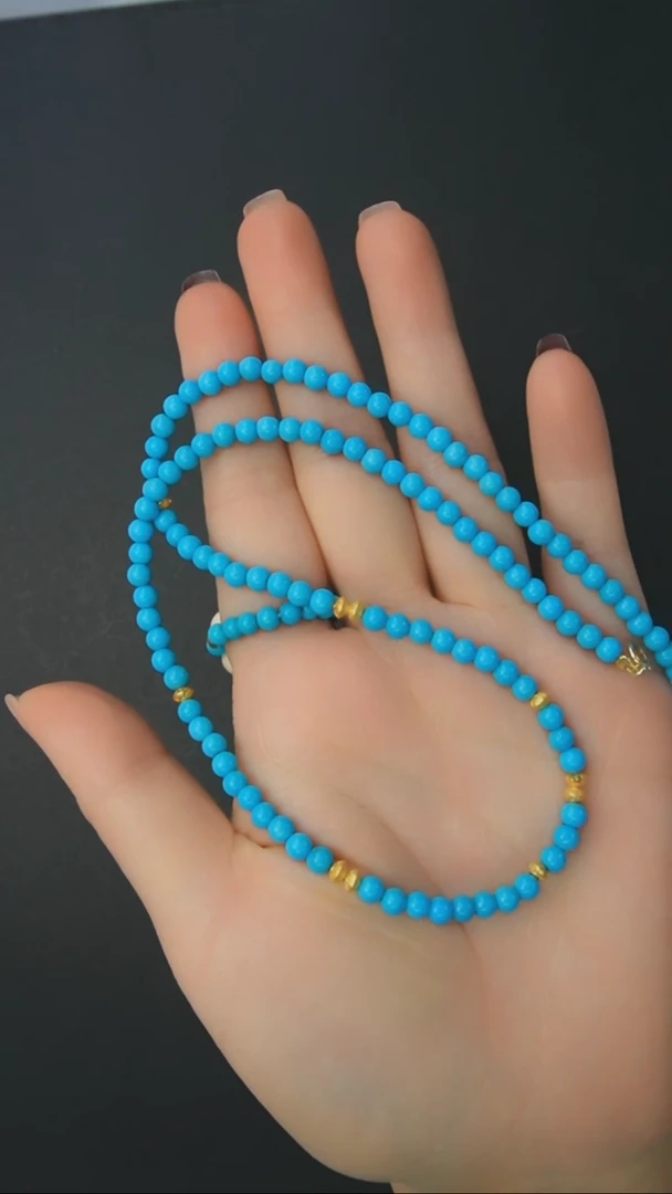 【闪购商品】绿松石项链银S925镶嵌发货一件