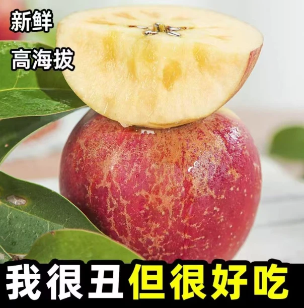 大凉山糖心丑红富士直发净果重5斤8斤【现摘丑苹果大凉山