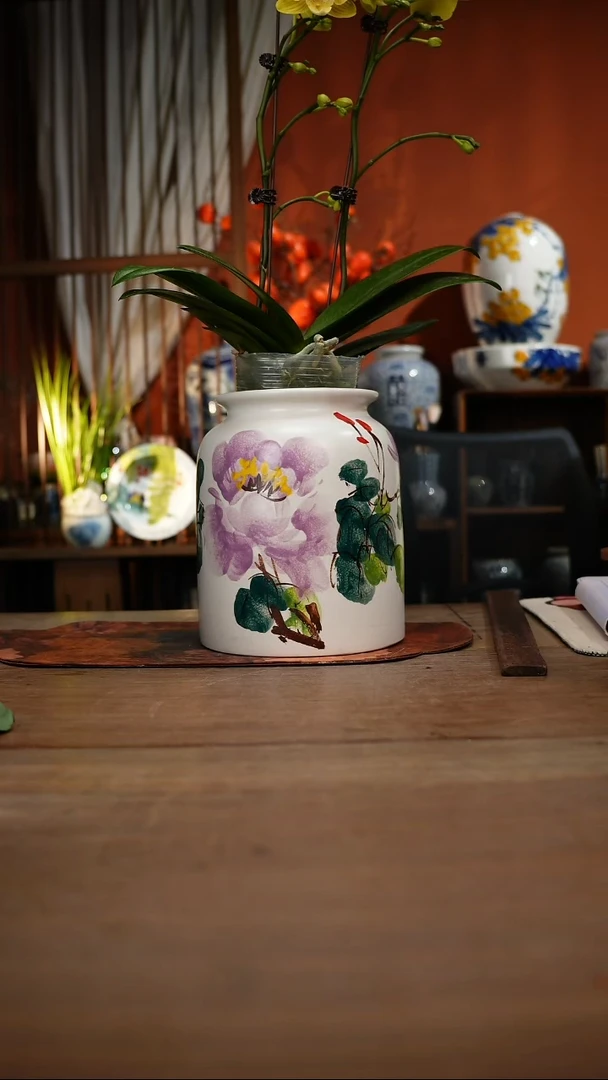 当代高温釉下彩手绘陶瓷餐具