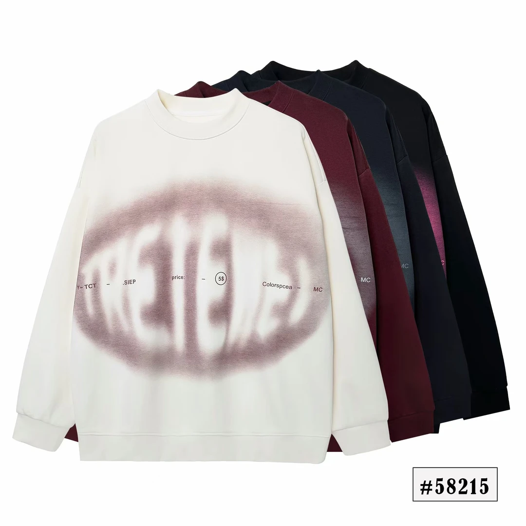 【趣味哈哈镜字母卫衣】2024秋宽松潮牌流行时尚高街情侣款58215