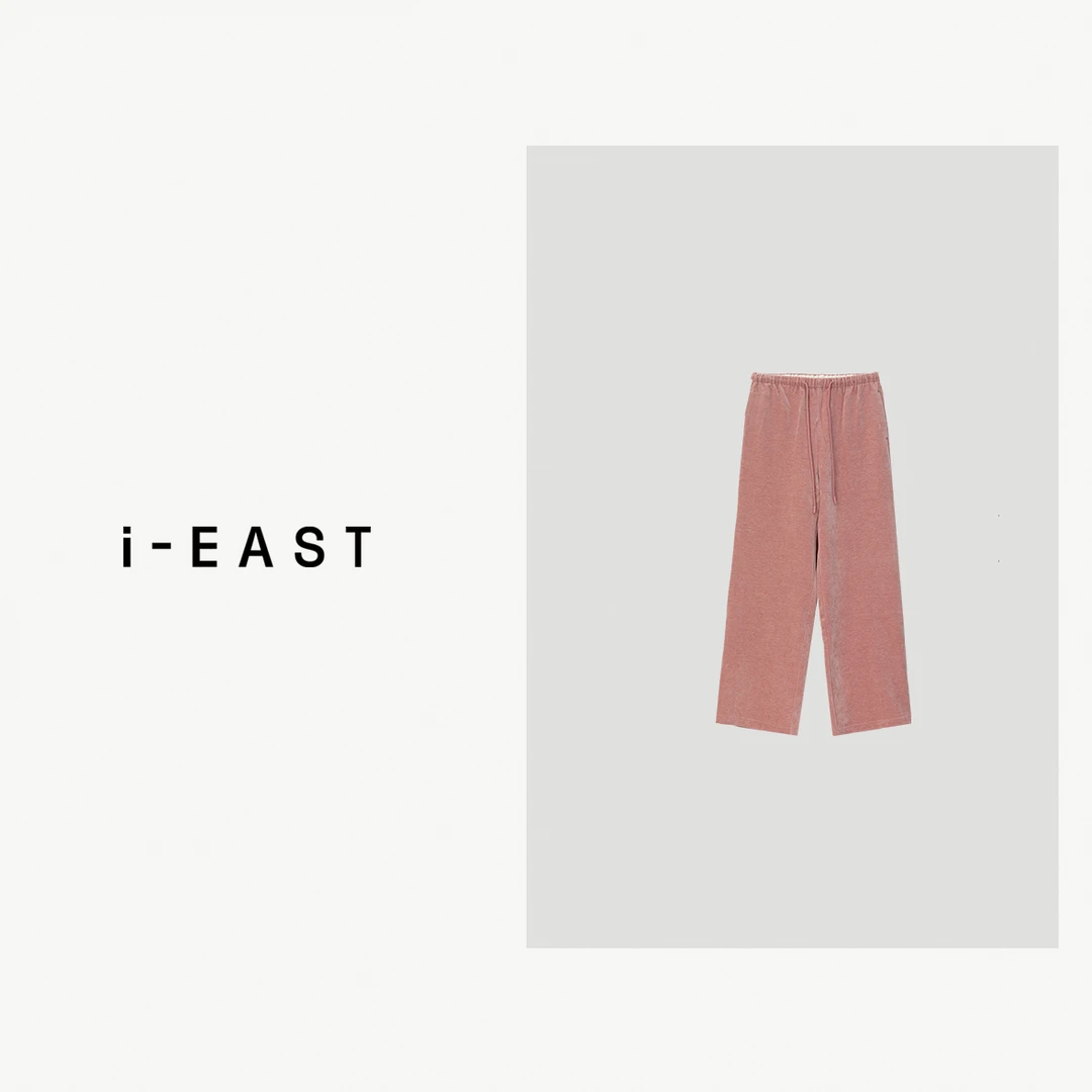 i-EAST 轻简垂垂裤~极简松紧腰休闲裤-4Q K1249