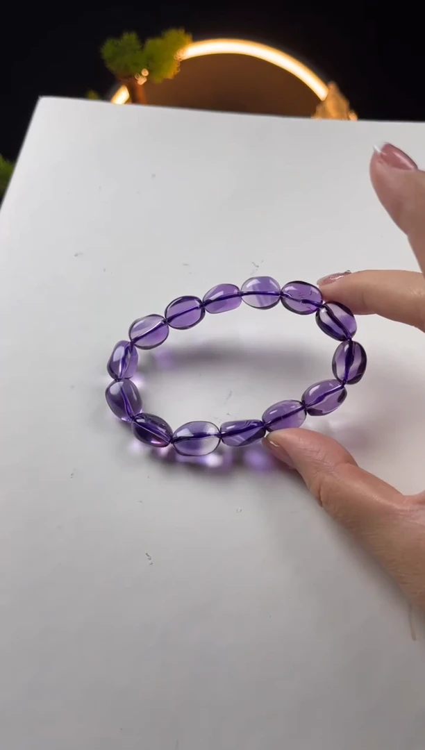 【闪购商品】紫晶手链未镶嵌天然紫水晶随形手串10mm