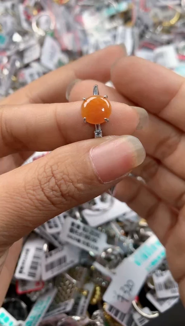 银S925镶嵌戒指翡翠141414----3