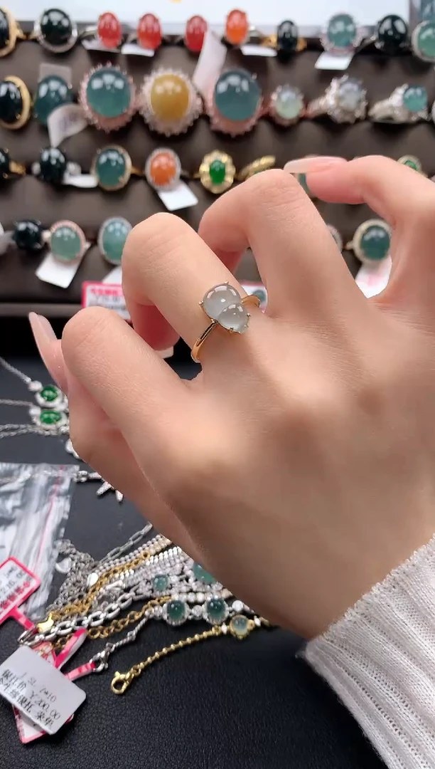 【闪购商品】翡翠戒指银S925镶嵌4324234