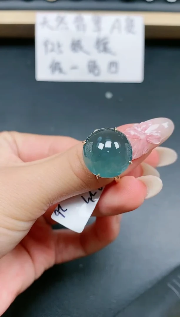 翡翠戒指银S925镶嵌1111111