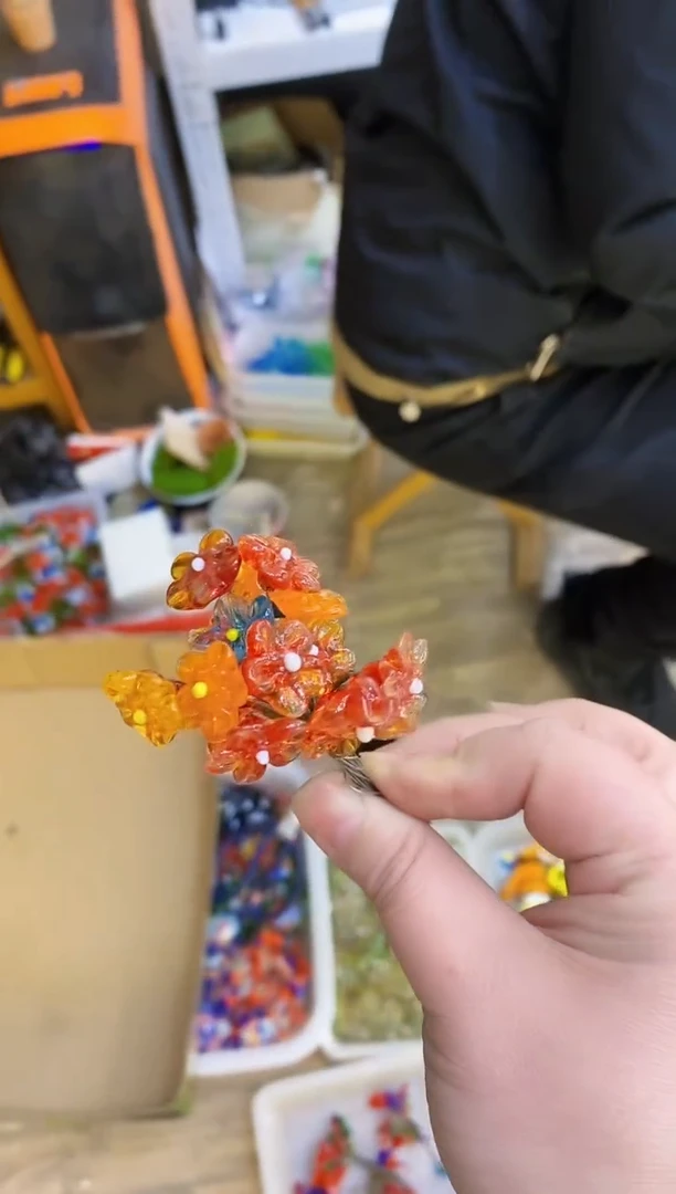 【闪购商品】琉璃手工艺品一把花