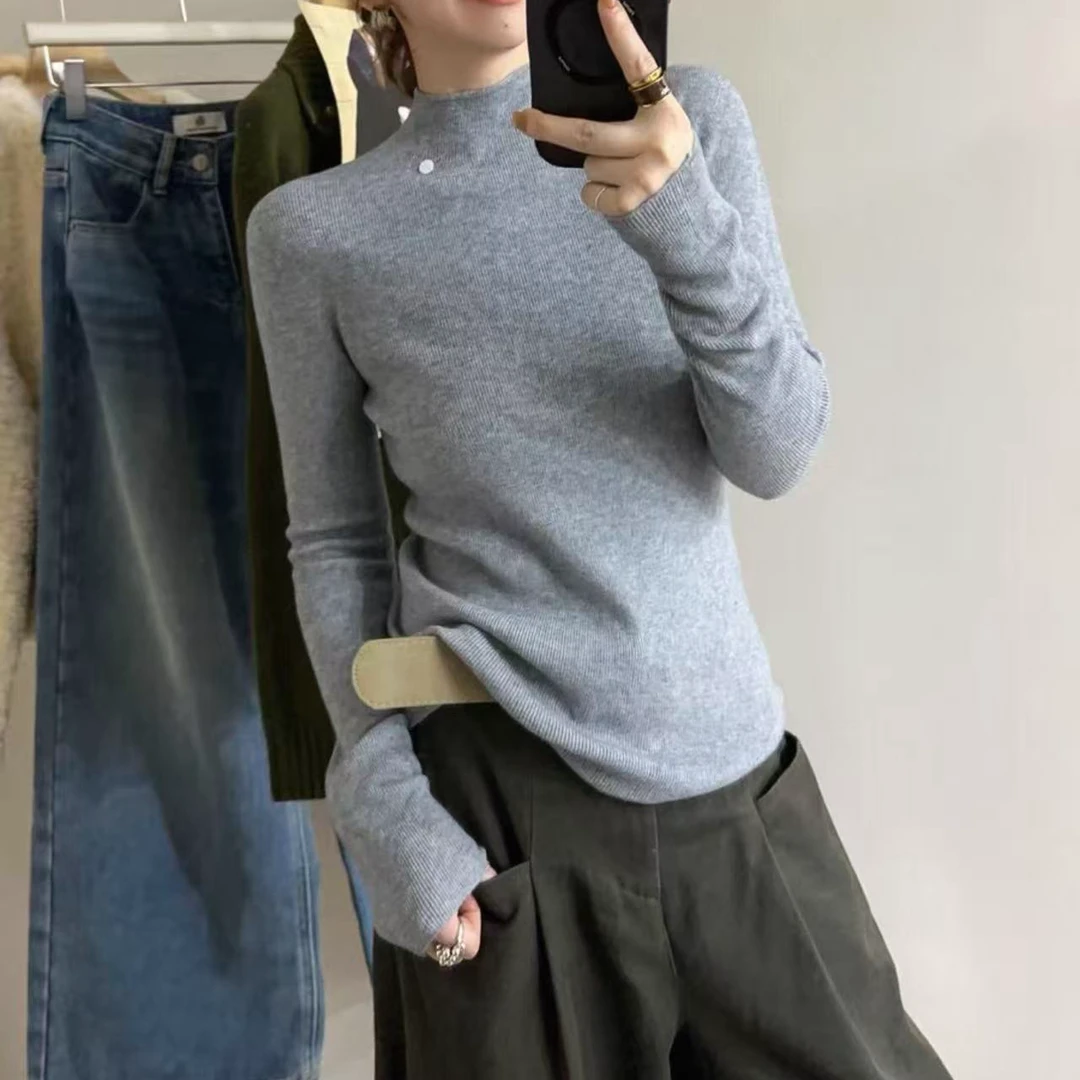 7767-CQ新款中高领针织打底衣（80-135）