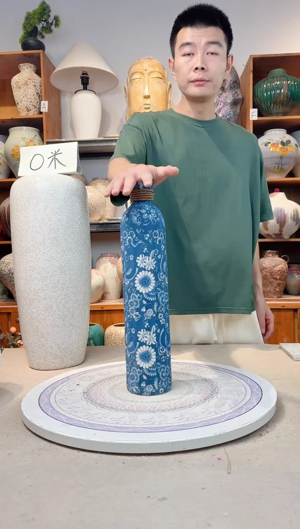 瓶陶瓷花瓶  福利  青花麻绳大号  不装水