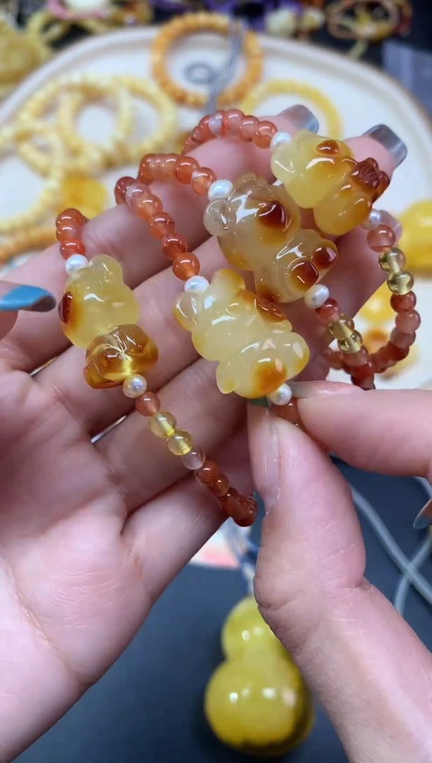 【闪购商品】蜜蜡裸石未镶嵌手串多样性发其一A467|299