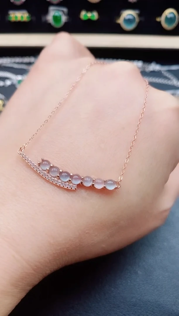 翡翠银S925镶嵌吊坠(赠链)85050