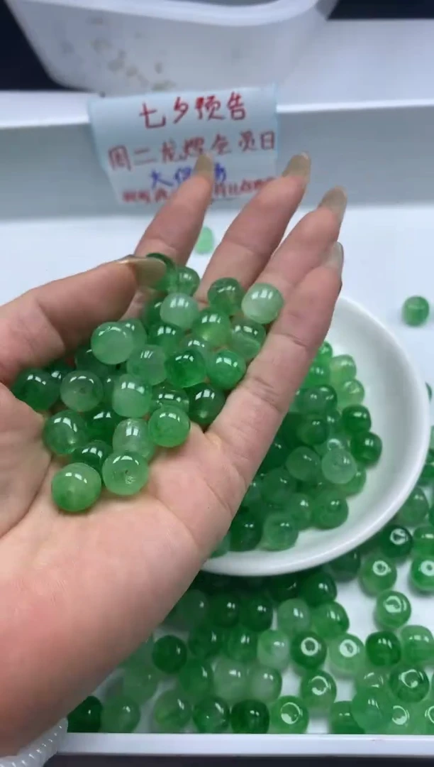 未镶嵌颈饰碧玺w1738绿碧玺老型10*8mm*15颗